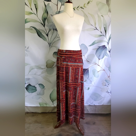 LuLaRoe Dresses & Skirts - LULAROE | Maxi Skirt in Warm Paisley Patchwork sz S